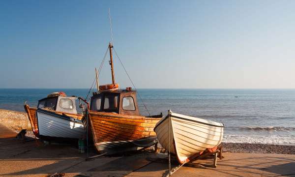 Boats on the Slipway at Sidmouth South Devon
