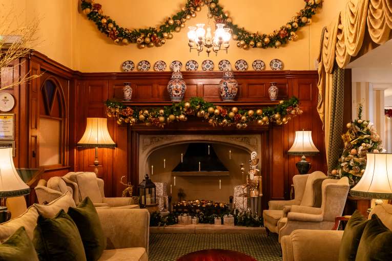 Vic Hotel Lounge with Christmas Decorations