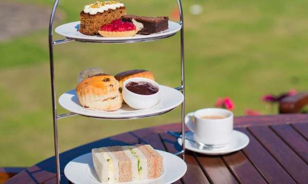 Victoria Hotel Restaurant Dining Afternoon Tea for One Outdoors