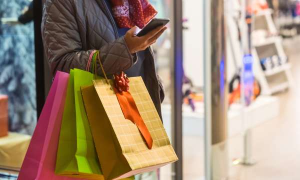 Late Night Christmas Shopping Concept