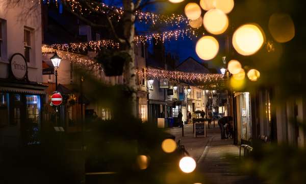 Christmas Lights at Sidmouth High Street