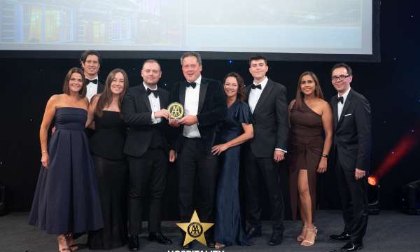 Brend group on stage for AA award