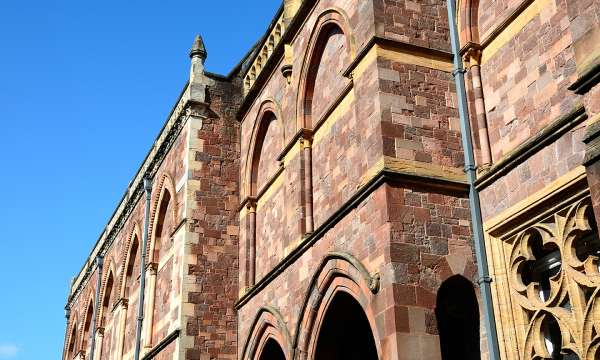 Top of brick building at RAMM