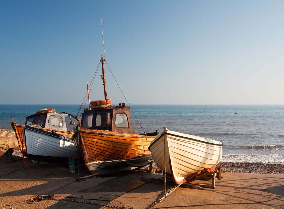Boats on the Slipway at Sidmouth South Devon