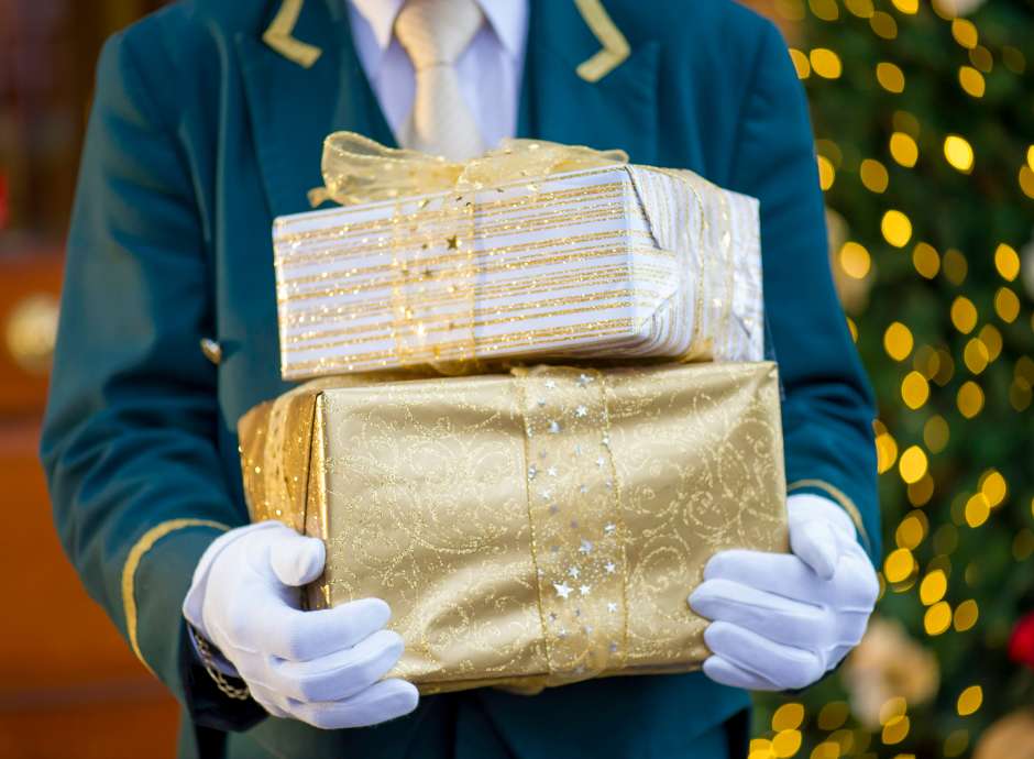 Porter Holding Presents Outside Victoria Hotel