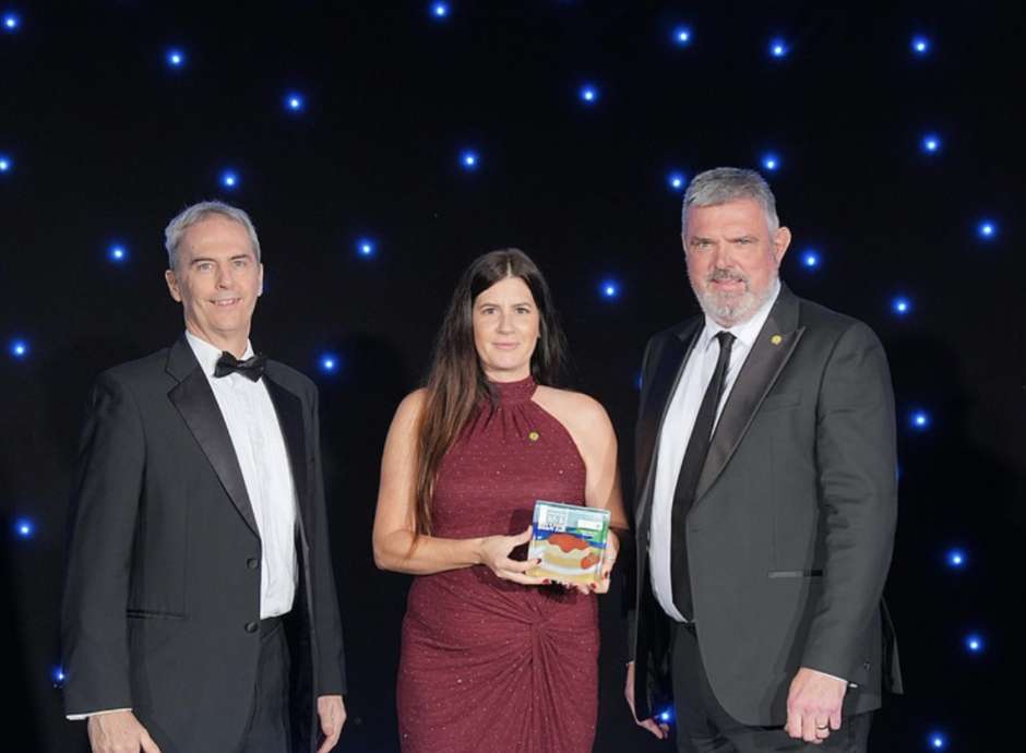 Area Director & Spa Manager holding award